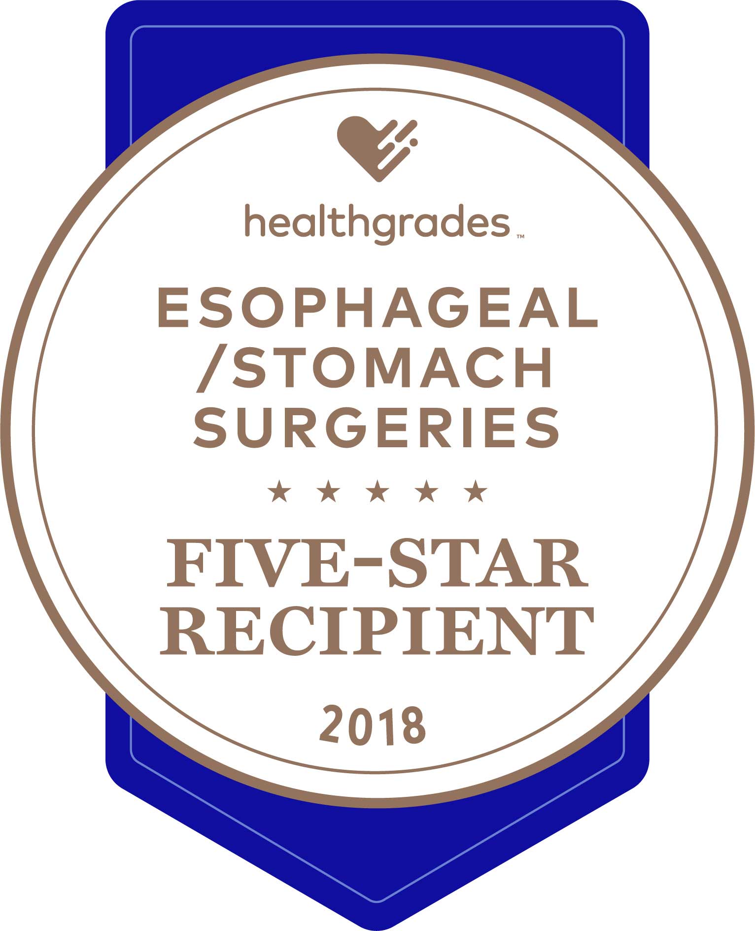 HG five star for esophageal stomach surgeries