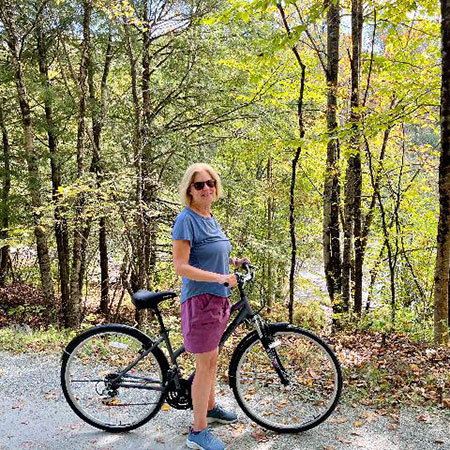 Carolyn Kirkpatrick biking